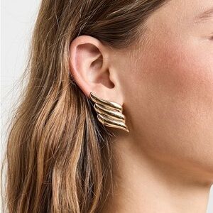 Heaven Mayhem Gold Wing Earrings